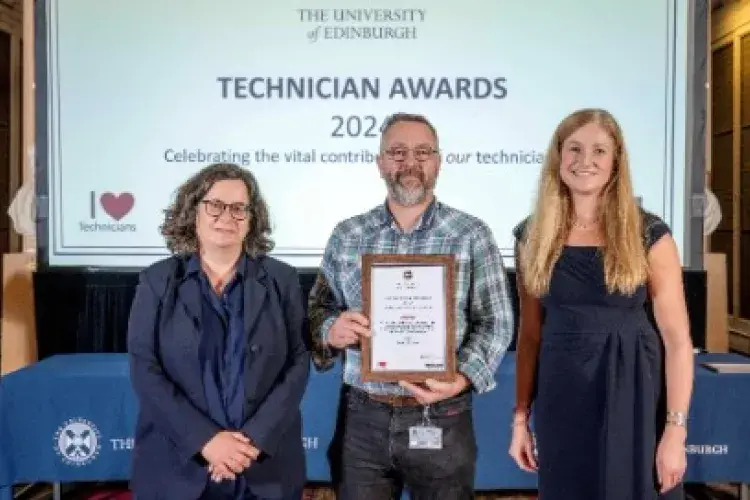 David receiving his award 2024
